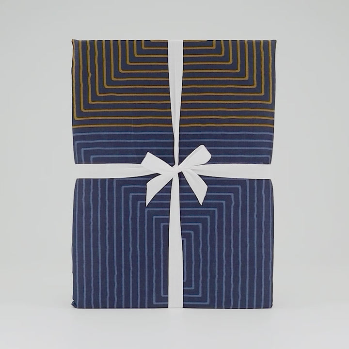 EDEL SATIN BETTWÄSCHE JIU DUNKELBLAU