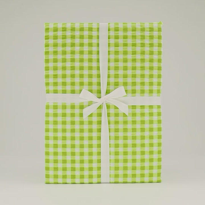 SEERSUCKER-BETTWÄSCHE  VICHY KARO APFEL